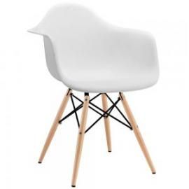 Pyramid EEI-182-WHI White Dining Flared Arm Chair